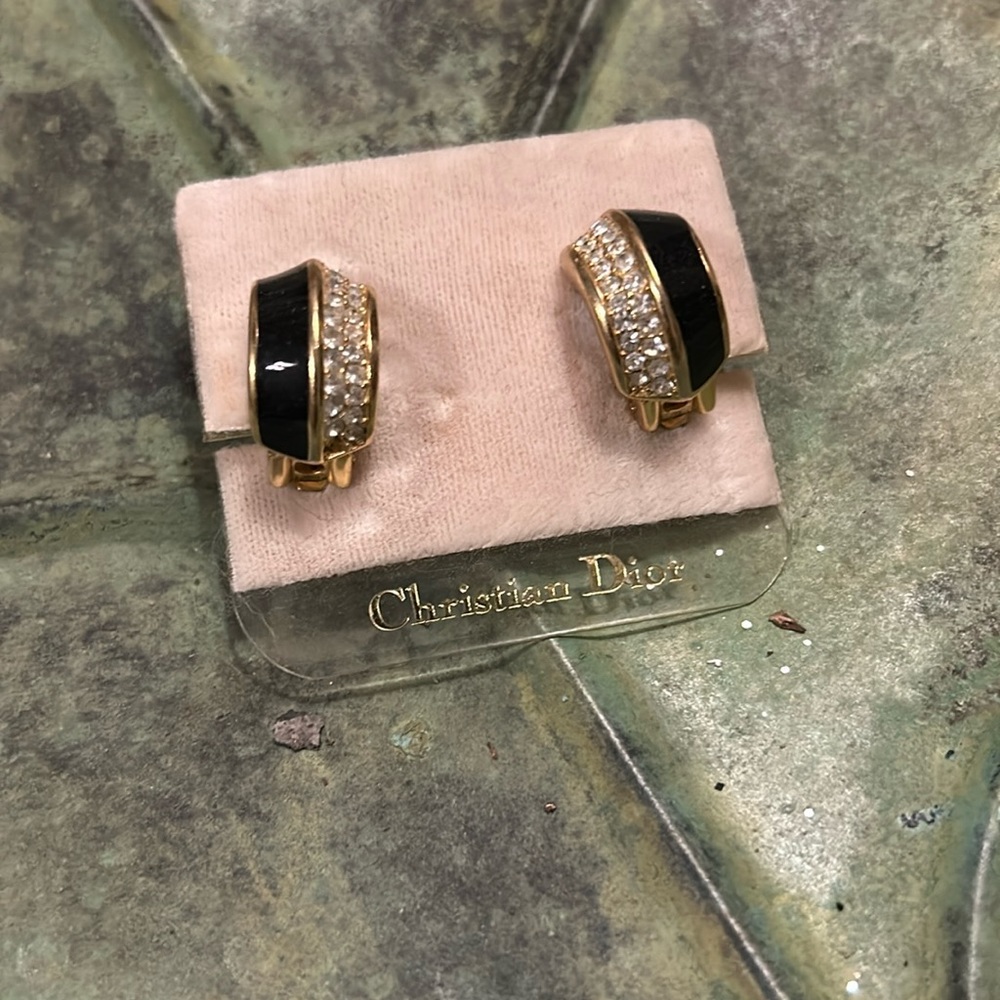 Vintage Christian Dior clip earrings.